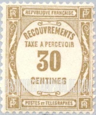 FindYourStampsValue: POSTAGE DUE - Recouvrements