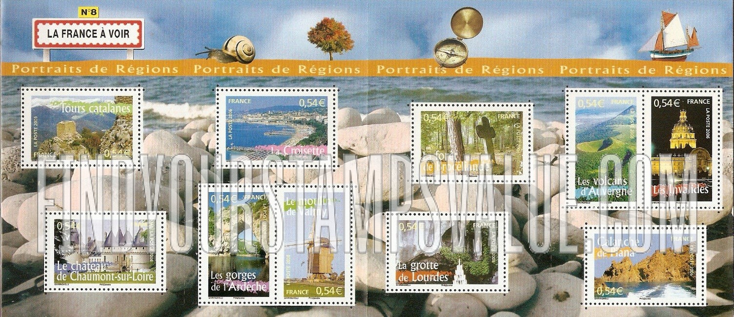 FindYourStampsValue: Aspects of Life in French Regions Type of 2003