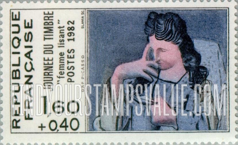 FindYourStampsValue: SEMI-POSTAL - Woman Reading, by Picasso