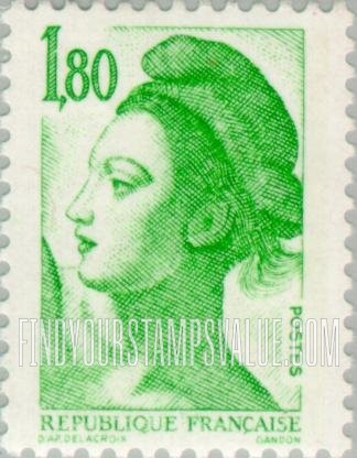 FindYourStampsValue: Liberty, after Delacroix: Liberty Type of 1982