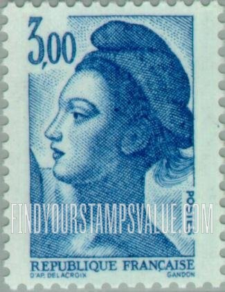 FindYourStampsValue: Liberty, after Delacroix: Liberty Type of 1982