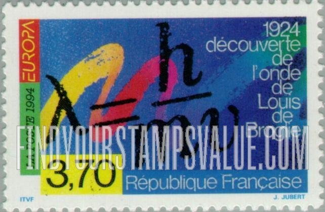FindYourStampsValue: Europa: Formula for wave properties of matter, developed by Louis de Brogile