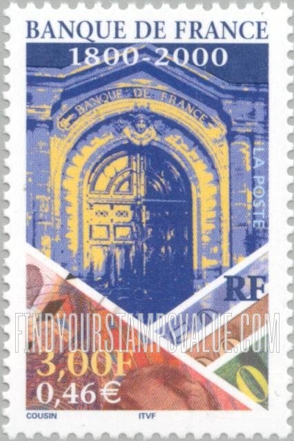FindYourStampsValue: Bank of France, Bicentennial