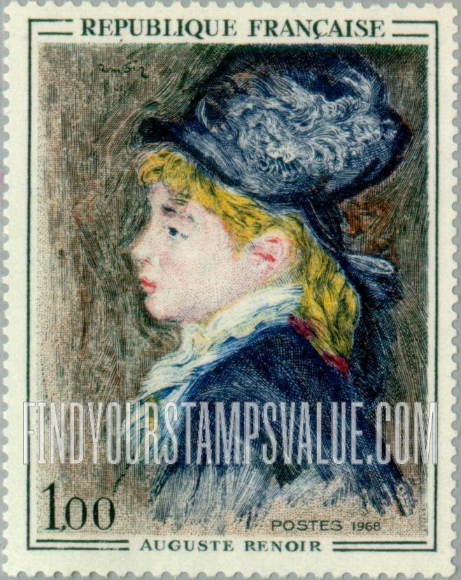 FindYourStampsValue: Portrait of the Model by Auguste Renoir