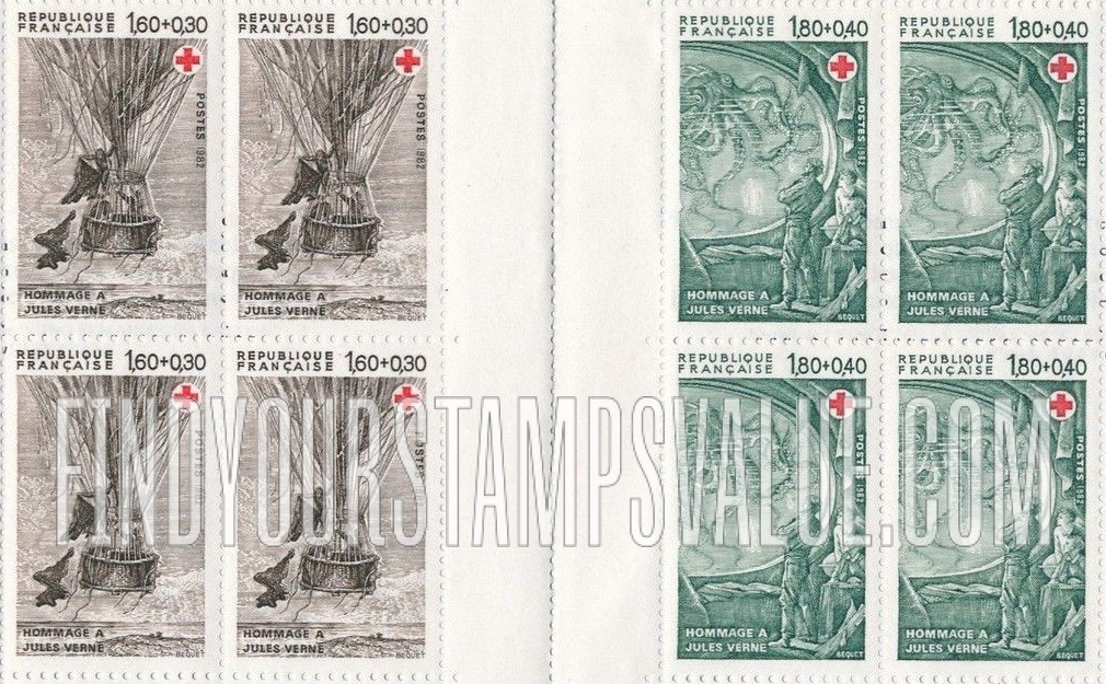 FindYourStampsValue: SEMI-POSTAL - Five Weeks in a Balloon and 20,000 Leagues under the Sea