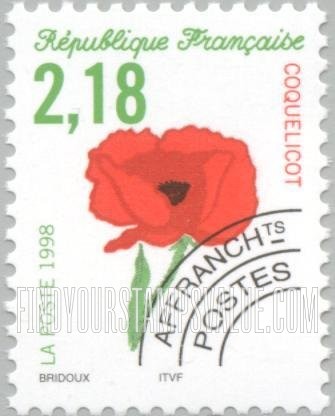 FindYourStampsValue: Flowers: Coquelicot