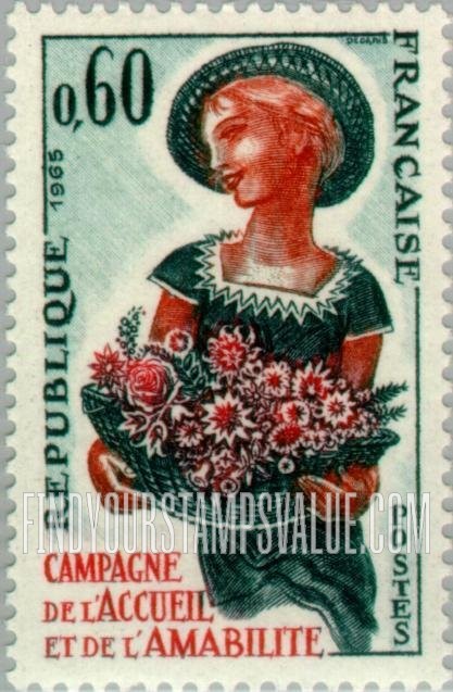 FindYourStampsValue: Woman Carrying Flowers