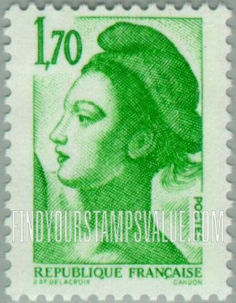FindYourStampsValue: Liberty, after Delacroix: Liberty Type of 1982