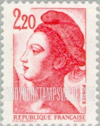 FindYourStampsValue: Liberty, after Delacroix: Liberty Type of 1982