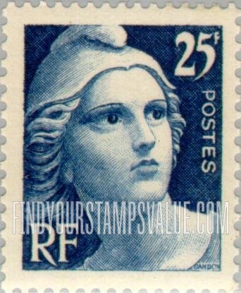 FindYourStampsValue: Marianne: Types of 1849 and 1945