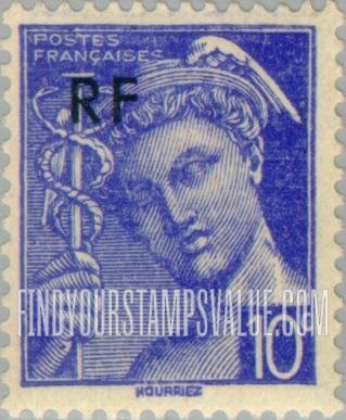 FindYourStampsValue: Mercury: Inscribed “Postes Francaises”