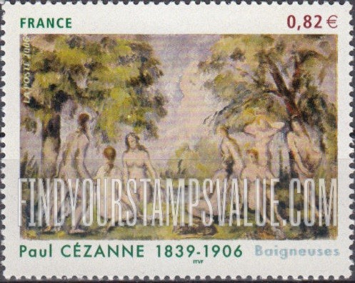 FindYourStampsValue: Art Series: Bathers, by Paul Cézanne