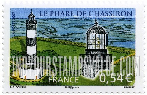 FindYourStampsValue: Lighthouses: Chassiron Lighthouse, horizontal
