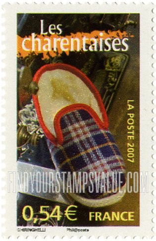 FindYourStampsValue: Aspects of Life in French Regions Type of 2003: Slipper, vertical