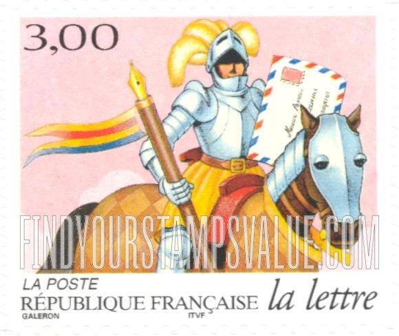 FindYourStampsValue: Journey of a Letter Type: Knight carrying letter on horseback