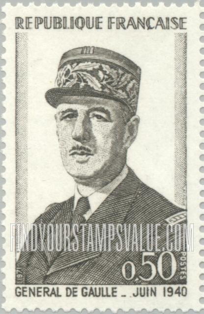 FindYourStampsValue: De Gaulle Issue: General De Gaulle,1940