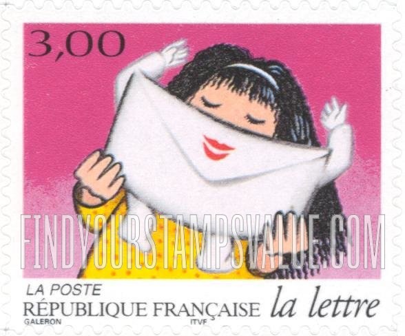 FindYourStampsValue: Cartoon Journey of a Letter: Held by girl
