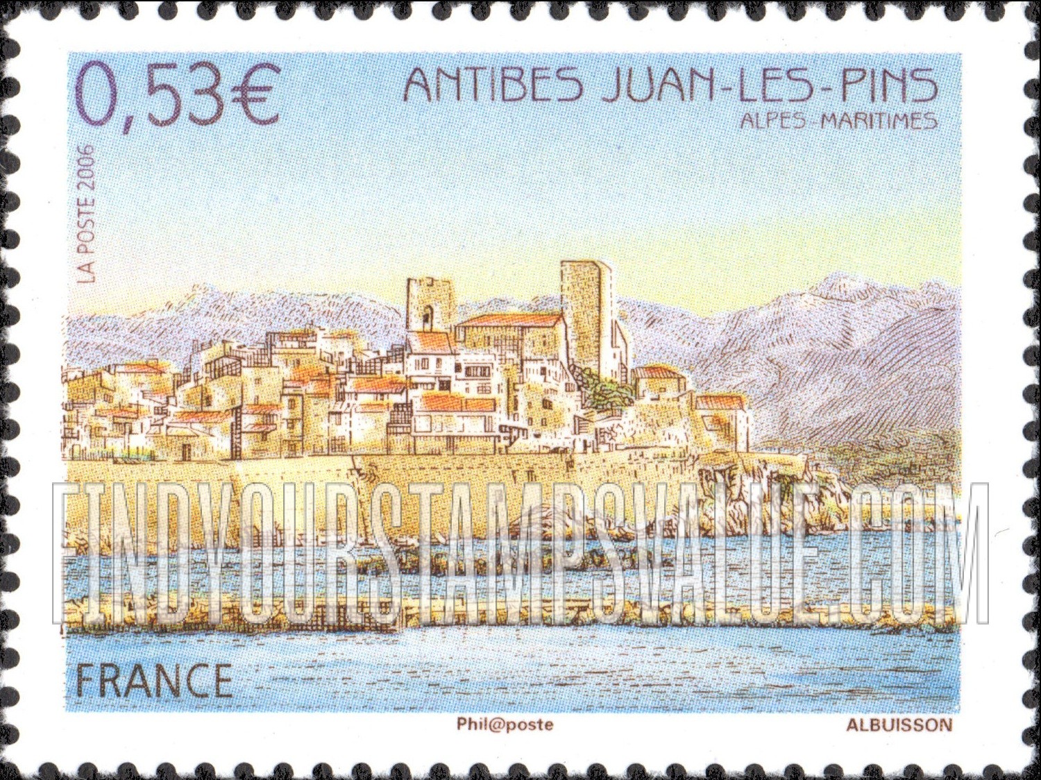 FindYourStampsValue: Tourism Issue: Antibes Juan-les-Pins