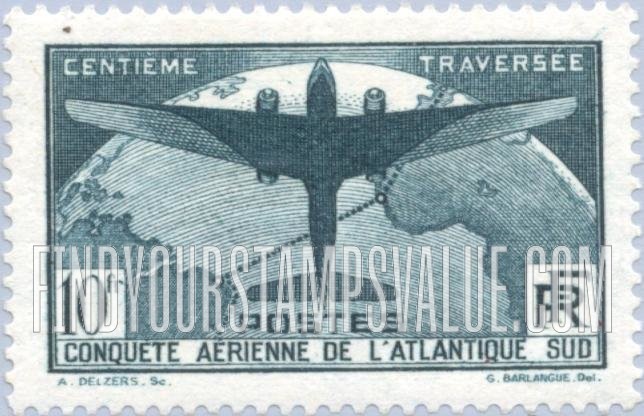 FindYourStampsValue: AIR POST - Airplane and Globe