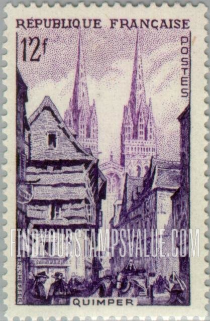 FindYourStampsValue: Street Corner, Quimper