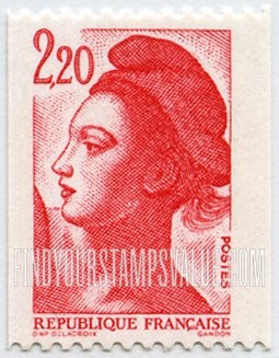 FindYourStampsValue: Liberty, after Delacroix: Liberty Type of 1982