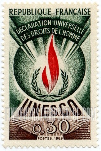 FindYourStampsValue: FOR THE UNITED NATIONS EDUCATIONAL, SCIENTIFIC AND CULTURAL ORGANIZATION - Human Rights Flame