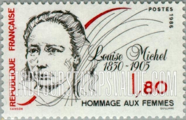 FindYourStampsValue: Louise Michel (1830-1905), Anarchist