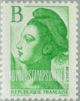 FindYourStampsValue: Liberty, after Delacroix: Liberty Type of 1982