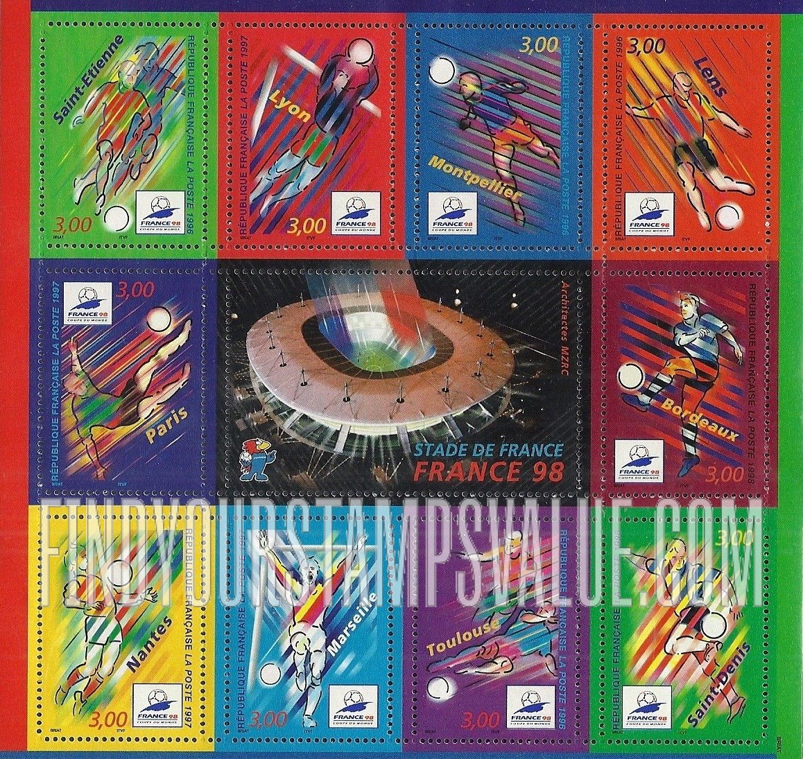 FindYourStampsValue: 1998 World Cup Soccer Championships Type