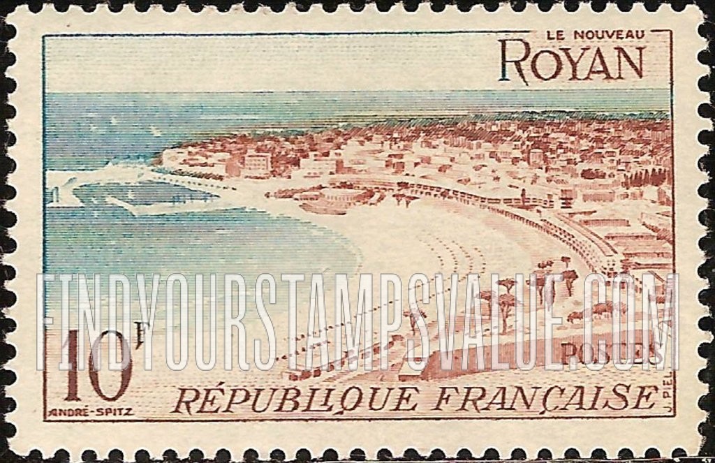 FindYourStampsValue: Beach at Royan