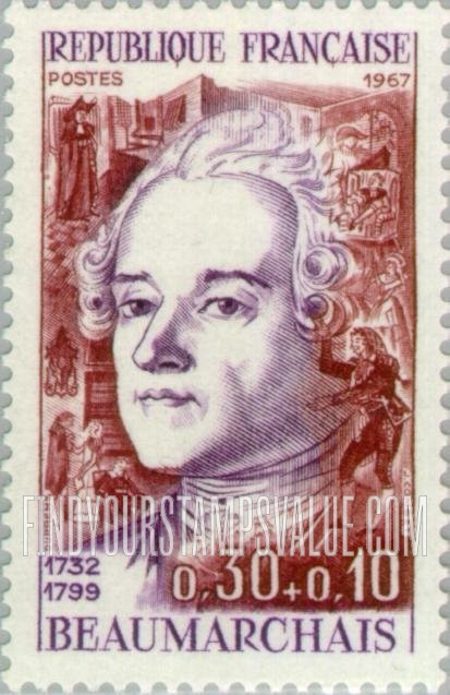 FindYourStampsValue: SEMI-POSTAL - Beaumarchais (pen name of Pierre Augustin Caron)