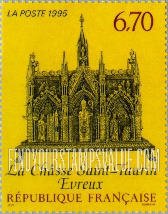 FindYourStampsValue: Art Series: St. Taurin’s Reliquary, Evreaux