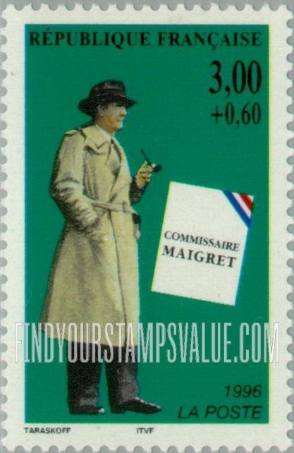 FindYourStampsValue: SEMI-POSTAL - Famous Fictional Detectives and Criminals: Commissioner Maigret