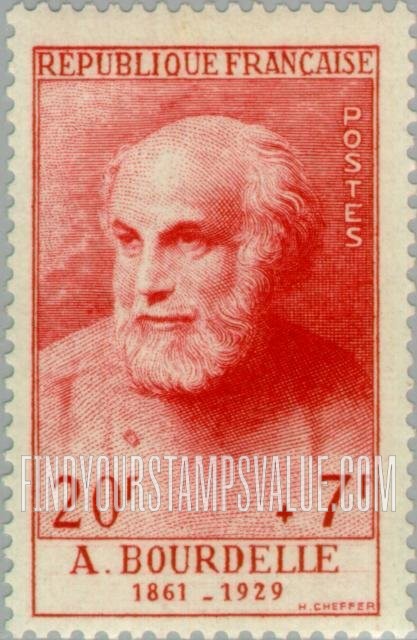 FindYourStampsValue: SEMI-POSTAL - Antoine Bourdelle