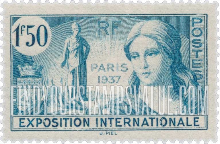 FindYourStampsValue: Exposition Allegory: Paris Exposition Issue