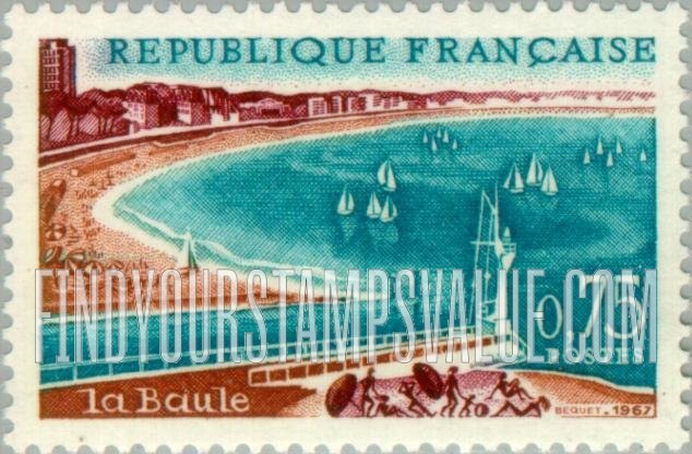 FindYourStampsValue: Beach, La Baule, Brittany