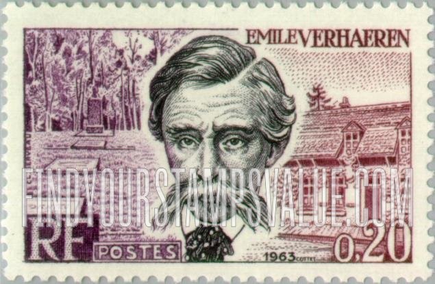 FindYourStampsValue: Emile Verhaeren, memorial at Roisin & residence