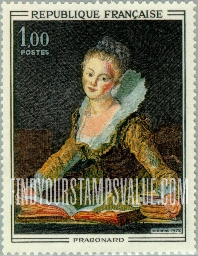 FindYourStampsValue: L’Etude, by Jean Honoré Fragonard