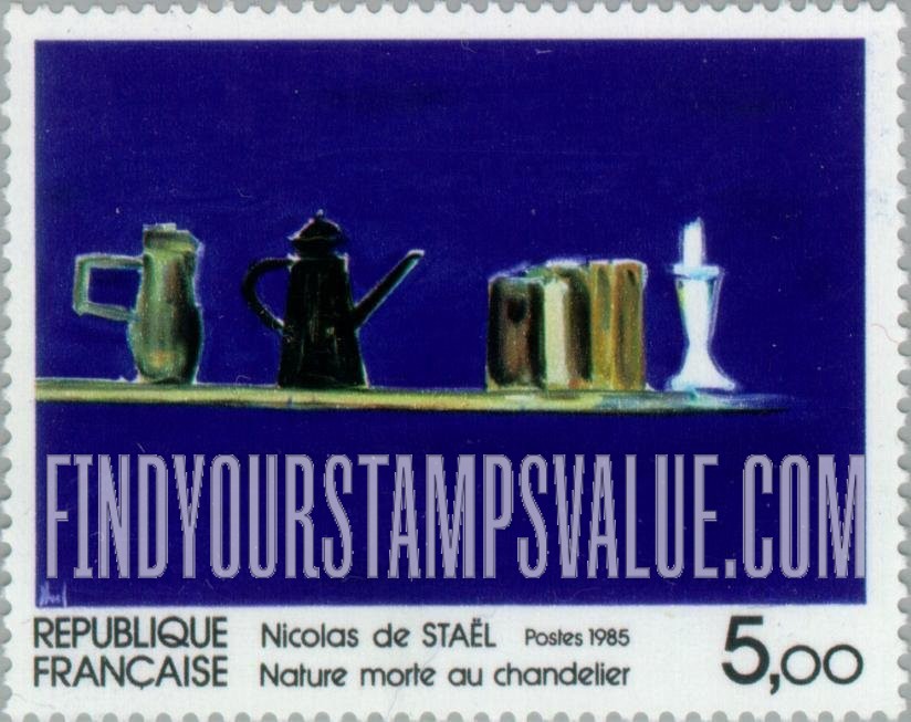 FindYourStampsValue: Still-life with Candle, Nicolas de Stael