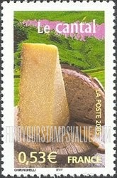 FindYourStampsValue: Aspects of Life in French Regions Type of 2003: Cantal cheese and bread, vertical