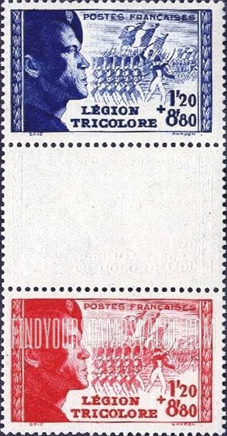 FindYourStampsValue: SEMI-POSTAL - Tricolor Legion
