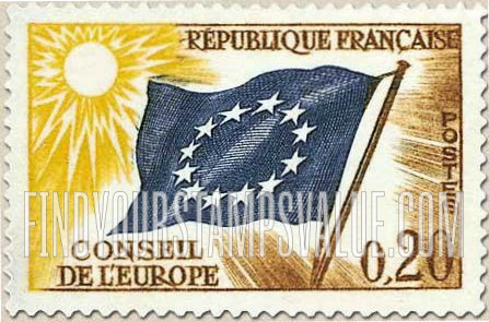 FindYourStampsValue: OFFICIAL - Council of Europe Flag