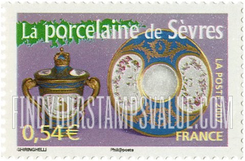FindYourStampsValue: Aspects of Life in French Regions Type of 2003: Sèvres porcelain