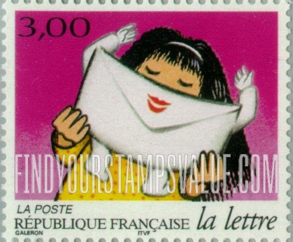 FindYourStampsValue: Cartoon Journey of a Letter: Held by girl