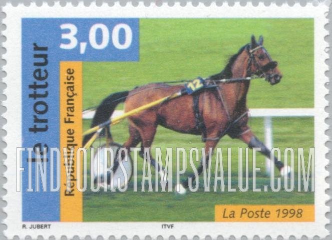 FindYourStampsValue: Horses: French trotter