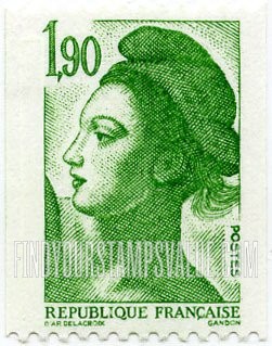 FindYourStampsValue: Liberty, after Delacroix: Liberty Type of 1982