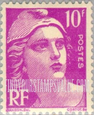 FindYourStampsValue: Marianne: Marianne Type of 1945