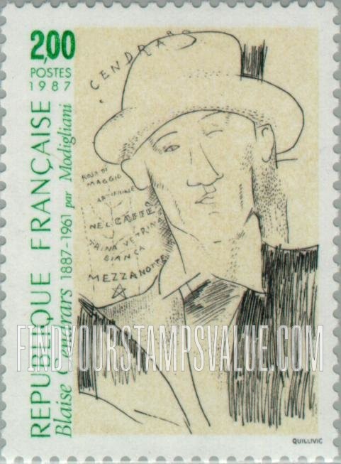 FindYourStampsValue: Blaise Cendrars (1887-1961), Poet and Novelist