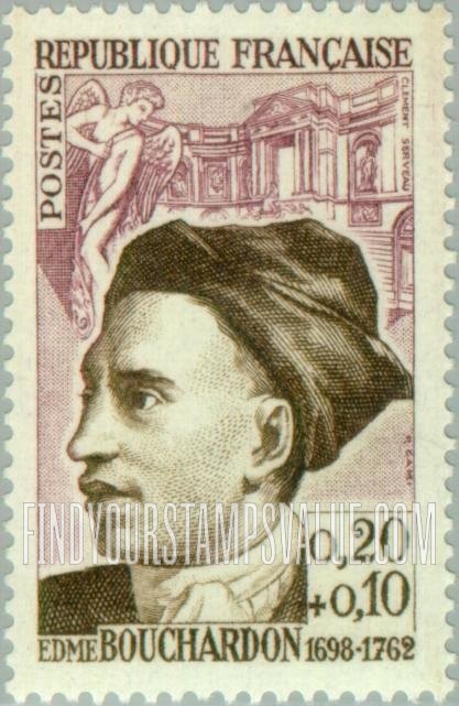 FindYourStampsValue: SEMI-POSTAL - Edme Bouchardon, sculptor