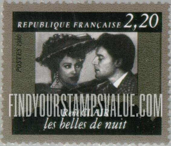 FindYourStampsValue: National Film Industry, 50th Anniversary: Rene Clair, Women of the Night